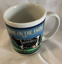 Vintage 1993 Hershey's Coffee 8 Oz  Cup Mug Milk Chocolate Cow Made On The Farm picture