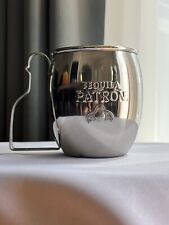 Patron Tequila Stainless Moscow Mule Mugs Embossed Bee Logo Shaped Handle picture