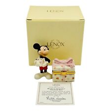 Lenox Disney Mickey's Heartfelt Treasure Box Figurine Trinket Box New In Box COA picture