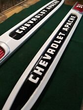 1959 59 CHEVY APACHE 31 Truck Ornament Fender Emblem Spears 3753097 Nameplate LH picture