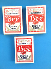 Playing Cards 3 Decks Bee Club Special Casino Quality Jumbo Index, Sealed picture