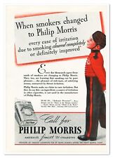 Print Ad Philip Morris Cigarettes Bellhop Vintage 1937 Full-Page Advertisement picture