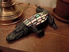 Vintage Alligator Lamp Stained Glass picture
