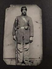 Sixth-Plate Civil War African Americans Soldier Tintype C2477RP picture