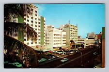 Miami Beach FL-Florida, Collins Ave Luxury Hotels c1962 Antique Vintage Postcard picture
