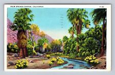 Palm Springs CA-California, Palm Springs Canyon, Antique Vintage c1936 Postcard picture