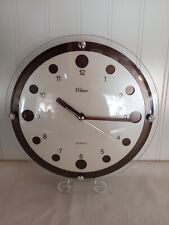 WALTHAM GLASS DOME ROUND WALL CLOCK WITH METAL DIAL AND SECONDS HANDS SIZE 9