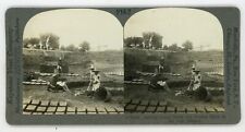 Mexico MEN MOLDING DRYING ADOBE BRICKS Stereoview 23622 p142 picture