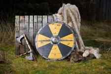 Rollo of Normandy Viking Shield Authentic Battleward Wooden Vikings Shield Knigh picture