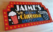 Home Cinema Theater Personalized 3D routed wood sign Custom new picture