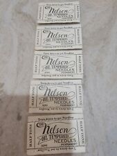 VINTAGE 5 UNOPENED PACKS OF PHONOGRAPH NEEDLES LOT (100 YEARS OLD) picture