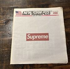 FW18 Supreme Box Logo x New York Post Newspaper NYC Exclusive picture