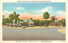 Nice Linen Postcard Indian Rocks FL Groves Candy Kitchen & Fruit Packing Plant picture