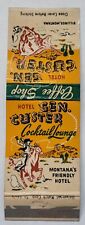 BILLINGS MONTANA MATCHBOOK COVER-GENERAL CUSTER HOTEL 1950s-VINTAGE picture