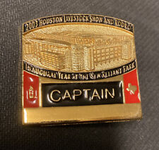 Rare 2003 Houston Livestock Show and Rodeo Captain Badge Reliant Inaugural Year picture