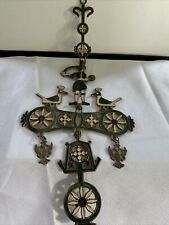 Vintage Byzantine Brass and Enamel Cross Wall Hanging picture