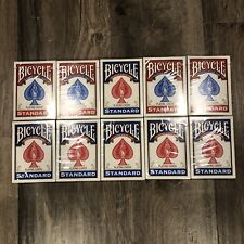 BRAND NEW Lot of 10 Bicycle Playing Cards Standard Sealed Decks Red Blue picture