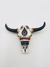 Native Indian Tribal Bull Cow Skull Resin Hanging Wall Decor picture
