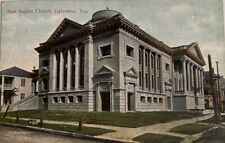 Galveston Texas First Baptist Church Postcard TX 1910s picture