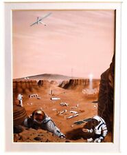 NASA 12x10 'Mars Exploration Center' HOT PRESS Vintage Space Art Original ART picture