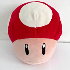 Super Mario Bros Mushroom Plush Throw Pillow Large 15” Club Mocchi Home Decor picture