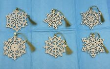 LOT OF 6 Lenox Snow Fantasies Snowflake Ornament Brand New 1st Quality NO BOX picture