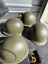 Genuine Belgian M51 Steel Pot Helmet with liner and chin strap / complete Mint. picture