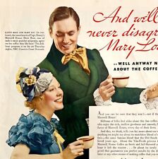 Maxwell House Coffee Mary Lou 1934 Advertisement Full Page Lithograph DWU1 picture