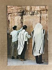 Postcard Jerusalem Israel Western Wailing Wall Jewish Boys Vintage PC picture