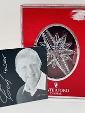 Waterford Crystal Snow Crystal Ornament Snowstar Artisan Signed and Dated OG Box picture