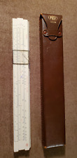 Vintage Post 1452W Hemi Slide Rule with Original Leather Case picture