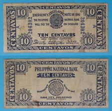 1941 Philippines ~ Iloilo, Panay 10 Centavos ~ WWII Emergency Note ~ ILO-102 picture