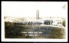 ST. MARYS Ontario 1910s Cement Works Factory. Real Photo Postcard picture