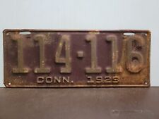1929 Connecticut  License Plate Tag Original. picture