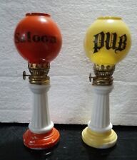 Vintage Miniture Kerosene Lamps With Shades Pub & Saloon picture