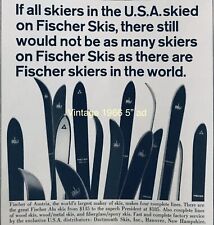 1966 PRINT AD Fischer Skis Worlds Largest Maker VINTAGE 5” Promo picture