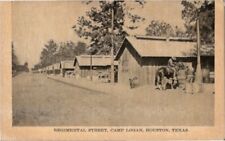 Houston Texas Regimental Street Camp Logan Texas Postcard WW1 era 1910s picture