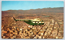 Los Angeles Airways Helicopter In Flight CA Sikorsky S-55 c1960s Vtg Postcard A8 picture