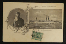 North German Lloyd Captain Gerdes Postcard Steamship Hohenzollern Sander & Bohn picture