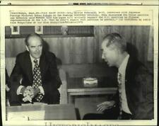 1971 Press Photo Senator McGovern and Japan's Fukuda at Japan's Foreign Ministry picture