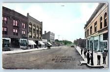 Des Moines Iowa IA Postcard Main Street And Business Section c1910's Antique picture