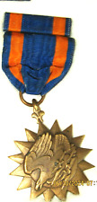 WWII AIR MEDAL Medal Badge Vintage FOR 5 MISSIONS WITH RIBBON BAR picture