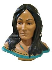 Vintage Provincial Mold #81 Native American Indian Girl Ceramic Bust Statue  picture