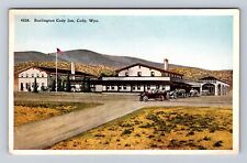 Cody WY-Wyoming, Burlington Cody Inn, Advertising, Antique Vintage Postcard picture