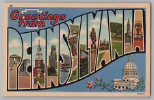 Postcard Greetings From Pennsylvania, Large Letter picture