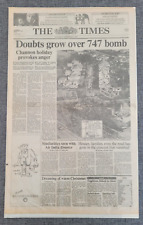 THE TIMES LOCKERBIE AIR DISASTER SEPT 1988 ORIGINAL NEWSPAPER picture