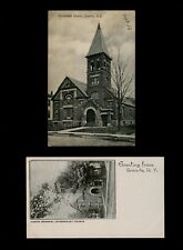 TWO Oneonta NY ca1907 postcards of the Chapin Memorial Universalist Church  I1 picture