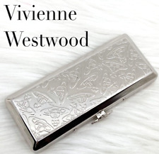 Vivienne Westwood Cigarette case Orb pattern & snap Silver pre-owned w4.5