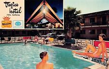 Indio CA California Tropics Motel Hotel Bikini Girl Beauty Pool Vtg Postcard Z4 picture