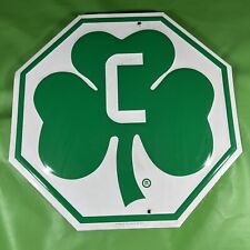 Vintage CLEARY BUILDING Sign Shamrock Advertising 15” OCTAGON SHAPE C1 picture